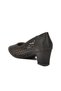 Women's Black Knitted Patterned Heeled Oval Toe Classic Casual and Stylish Heeled Shoes 18386016 Z - 4