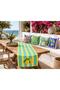 R'Eyla Fiore Di Limone 5 Piece Decorative Set – 4 Throw Pillow Covers 45X45 cm + Runner 50X150 cm