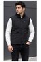 Men's Black Puffer Vest – Casual Sports Vest with Stand Collar and Zipper Pockets
