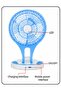 Desktop Charging Fan, AC/DC Powered Portable Fan with LED Light and Silent Operation - 2