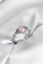 Silver Color Pink Drop Model Women's Ring