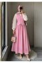 Women's Hijab Double Vest & Skirt Flared Set - 2