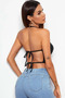 Women's Black Waist Strap Stylish Bustier - 2