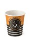 6.5 oz Disposable Paper Cups for Hot Beverages, Orange & Black (Pack Of 50, 6.5 oz) - 2