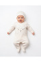 100% Organic Cotton, Unisex Hat and Booties Set, Lamb Detailed Newborn Baby Set - 7