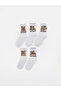 Rmz Gi̇yi̇m Farkiyla Embroidered Girls' Socks 5-Piece Set
