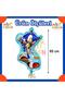 4 Year Old Hedgehog Sonic Balloon Set - 6 Piece Large Size Sonic Themed Foil Balloon Set - 6