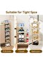 Adjustable 6-Tier Vertical Shoe Rack, Space-Saving Compact Shoe Organizer for Closet, Entryway and B - 4
