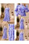 Haki̇m Collar Half Buttoned Waist Tie Fastened Crinkle Patterned Viscose Dress - 2