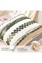 2 Pack Boho Throw Pillow Covers, Striped Chenille Covers, Farmhouse Decorative Cushion Cases - 2