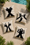 Hand Gesture Icons Patterned 4-Piece Throw Pillow Cover Set - 2