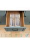 2 Pack Clear Silverware Organizer with Lids, Plastic Flatware Storage Box for Kitchen Drawer, Keeps - 5