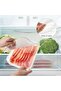 4 Pack BPA-Free Fridge Organizer Bins, Stackable Lidded Food Storage Containers, Freezer Safe Tray f - 3