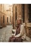 Tile Burgundy Ethnic Patterned Women's Shawl Geometric Authentic Pattern Women's Shawl - 4