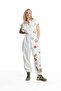 White Belted Patch Jumpsuit 19120 - 2