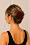 Women's Premium Burgundy Flower Buckle - 3
