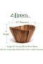 Acacia Wave Serving Bowl for Fruits or Salads, Large, 12" Diameter x 7" Height, Single Bowl - 2