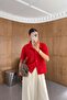 Patterned Red Shirt Knitwear - 2