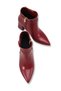 Nashira Mina Women's Pointed Toe Heeled Boots 0012610 Claret Red Skin - 4