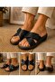 Anatomically Soft, Thick Sole, Lightweight and Comfortable, Leather-Like Appearance, Mother's Slippers, Home and Street Slippers