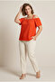 Women's Off-Shoulder Ring Detailed Summer Blouse - 4
