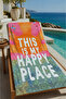 Colorful Gradient This Is My Happy Place Written 70X150 Beach Towel - Cotton Bath Towel