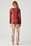 Authentic Floral Patterned Pajama Set - 4