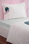 Butterfly Ballet Single - Elastic Sheet - Duvet Cover Set 100% Cotton - 4