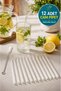 12-Piece Glass Straw Set 20 cm Oblique Borosilicate Glass Straw + Cleaning Brush Transparent Reusable