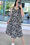 Zero Sleeve Patterned Viscose Dress 6Y322