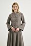 Hakim Yaka Britli Modal Shirt Skirt Set Mink - 2