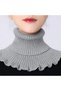 Women's knit scarf off-white detachable faux turtleneck warm.