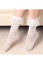 pairs of lace stockings - Lace-trimmed Cute for women Mid-calf Princess-style accessories White - 5