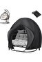 Double hanging chair cover - Black, 230 x 200 cm, waterproof and durable.