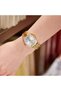 Women's Gold Stainless Steel Watch, Silver Dial | Trn32g - 2