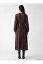 Nevavm Oval Collar Lace-Up Gathered Dress with a Difference - 4