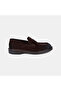 Men's Brown Suede Leather Classic Loafer with Band Detail - 2