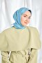 Twill Silk Scarf Geometric Blue