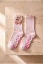 Girl's 4-Piece Teddy Patterned Cotton Socks - 3