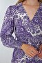 Patterned Viscose Long Dress Giped - 2