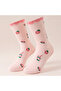 Women's Non-Slip Silicone Sole Patterned Pilates and Yoga Socks 1 Pair
