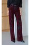 Women's Black Droplu High Waist Flock Printed Wide Leg Long Jean Trousers - 6