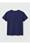 Nevavm Oval Collar Printed Boys' T-Shirt with Difference - 2