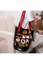 Korean Style Cute Bucket Bag Oil Painting Animal Pattern Shoulder Bag and Handbag