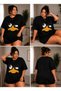 Women's Plus Size Oversize Cartoon Print Long T-Shirt Comfortable Loose Fit Casual Crew Neck XL - 2XL - 3XL - 4XL - 5XL - 6XL - 7XL - 8XL - 2