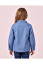 Girls Blue Embroidered Chambray Shirt - 4