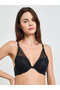 Black Lace Insert Underwired Bra and Brief Set - 2