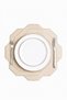 Embroidered Leather American Service Set of 2 Double-Sided Round Placemats 42X42 cm Elia Beige