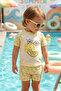 Short Sleeve Top and Bottom Two-Piece Children's Baby Swimsuit 4416 Yellow01 - 3