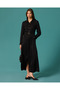 Belted Long Dress with Pocket Detail